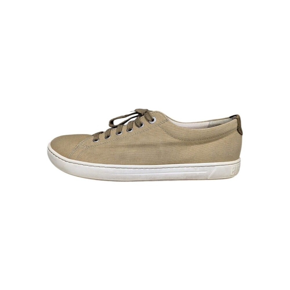 Birkenstock Arran Women's Canvas Sneaker Beige Khaki Tan Lace Up Walking Shoe 39